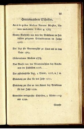 Herausgegebene Schriften.