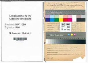 Entnazifizierung Heinrich Schroeder , geb. 31.12.1899 (Kaufmaennischer Angestellter)
