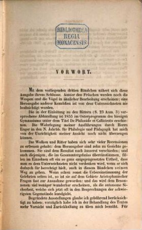 Ausgewählte Komödien des Aristophanes, 3. Die Frösche