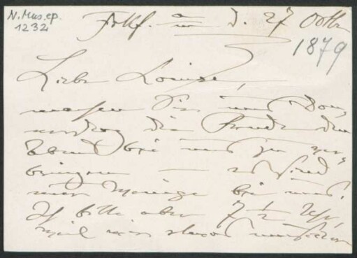 Brief an Louise Preusser : 27.10.1879