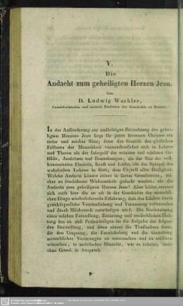 Die Andacht zum geheiligten Herzen Jesu