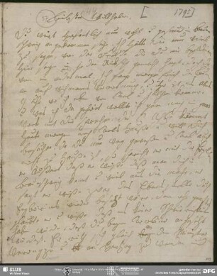 Eigenh. Brief von Johanna Christiane Erdmuthe Schlegel an August Wilhelm von Schlegel, Hannover, 1795