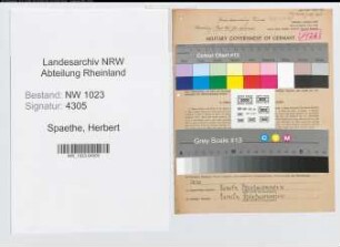 Entnazifizierung Herbert Spaethe , geb. 22.08.1907 (Verwaltungsbeamter)