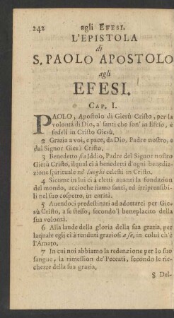 L'Epistola di S. Paolo Apostolo agli Efesi