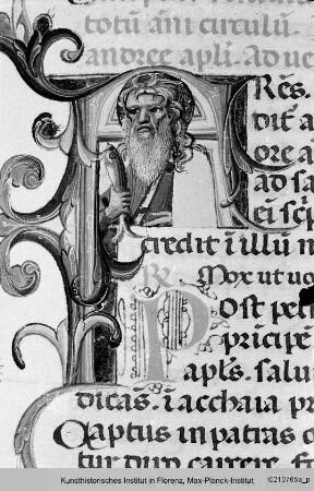 Breviarium : Historisierte Initiale A: Apostel Andreas