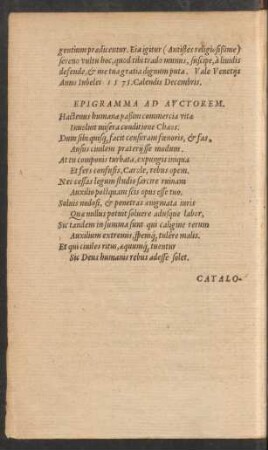 Epigramm Ad Auctorem.
