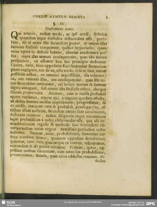 §. IV. Tractationis ratio