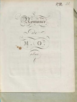 Romance de M. O. 1810. (C'est pour vous que je respire)