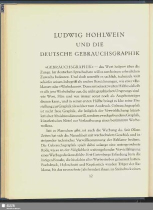 Ludwig Hohlwein und die deutsche Gebrauchsgraphik [Ludwig Hohlwein and german commercial art]