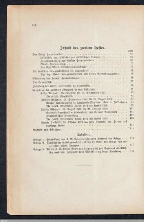 Inhalt des zweiten Heftes
