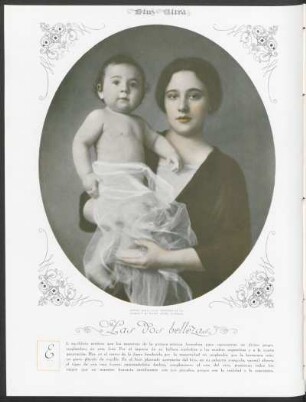 Las dos bellezas - Señora María Luisa Demarchi de Gallardo y su hijito Angel Alfredo