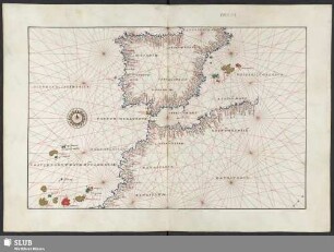 [Iberische Halbinsel mit Balearen, Nordwestküste von Afrika und Kanaren]