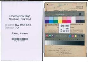 Entnazifizierung Werner Bruno , geb. 24.12.1920 (Bueroleiter)