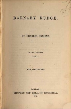 Works of Charles Dickens. 9, Barnaby Rudge ; 1