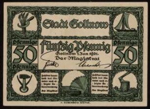 50 Pfennige Stadt Gollnow