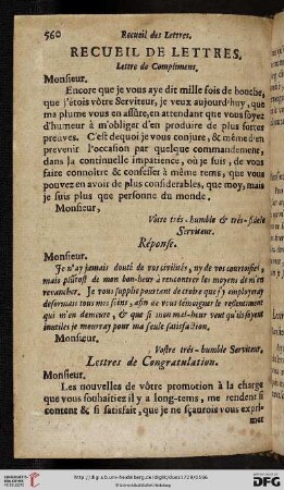 Recueil de lettres