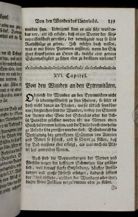 XVI. Capitel. Von den Wunden an den Extremitäten