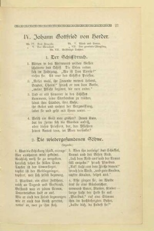 IV. Johann Gottfried von Herder