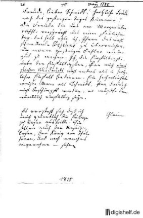 26: Brief von Maria Tugendreich geb. Fromme Gleim an Klamer Schmidt