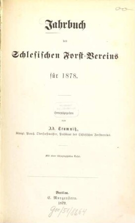 Jahrbuch des Schlesischen Forstvereins. 1878 (1879)