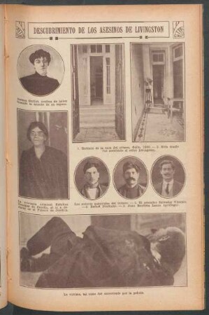 Descubrimiento de los asesinos de Livingston - [Ilustración]
