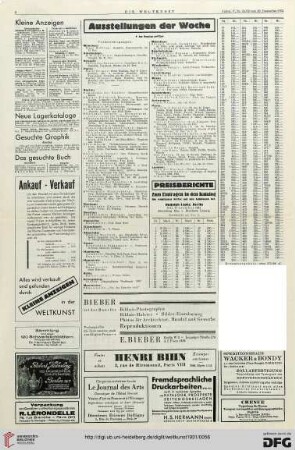 Nr. 51/52 (20. Dez. 1931), S. 6: Preisberichte