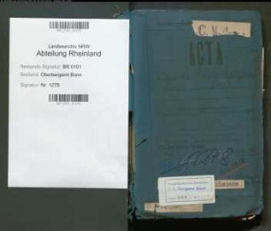 Meer; Franz von, Bergrat; Prüfungs- u. Personalakten Band 1