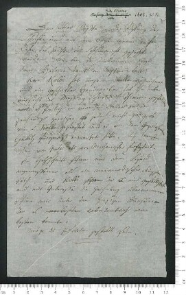 Brief von Adelbert von Chamisso an Friedrich de La Motte- Fouqué