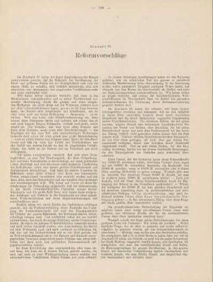 Abschnitt VI - Reformvorschläge