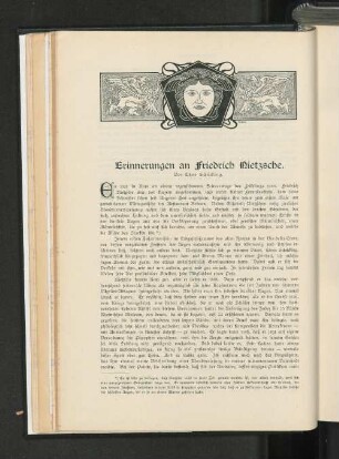 Erinnerungen an Friedrich Nietzsche