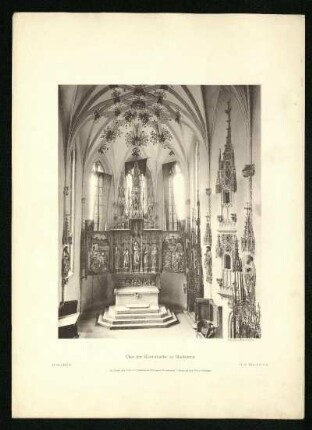 Chor der Klosterkirche zu Blaubeuren. Ansicht.
