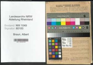 Entnazifizierung Albert Braun , geb. 01.11.1896 (Lehrer)