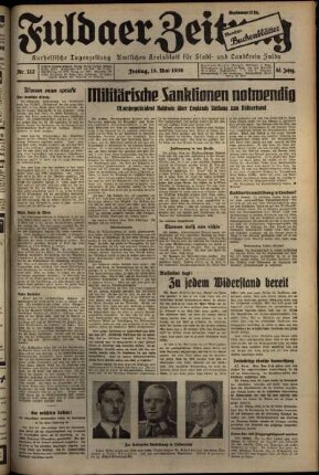 Ausgabe vom Freitag, den 15. Mai 1936.