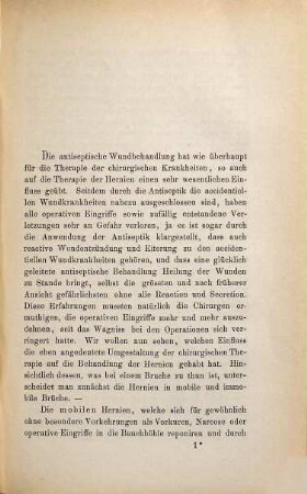 Ueber den Einfluss der antiseptischen Wundbehandlung auf die Therapie der Hernien