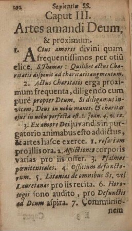 Caput III. Artes amandi deum, & proximum.