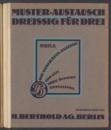 201: Die Geschäfts-Anzeige, ihr Stil, ihre äußere Gestaltung