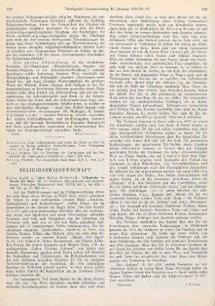 739-740 [Rezension] Kriss, Rudolf, Amulette, Zauberformeln und Beschwörungen