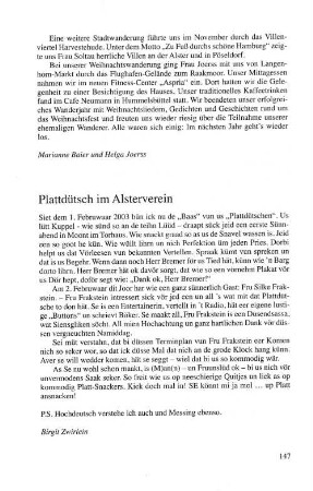 Plattdütsch im Alsterverein