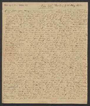 Brief an Caroline von Weber : 03.03.1817