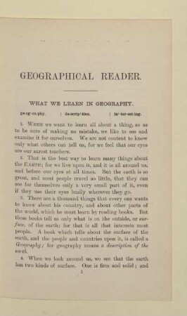 GEOGRAPHICAL READER