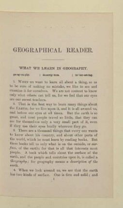 GEOGRAPHICAL READER