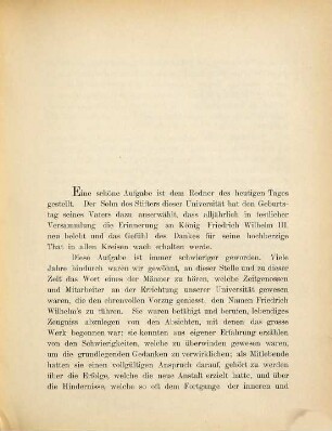 Die Gründung der Berliner Universität und der Uebergang aus dem philosophischen in das naturwissenschaftliche Zeitalter : Rede am 3. August 1893 in der Aula der Königlichen Friedrich-Wilhelms-Universität zu Berlin