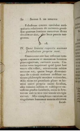 IV. Quae homini respectu animae facultatum propria sunt