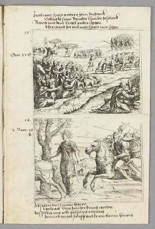 Absaloms Tod, Blatt 56a in: Peter Perényi, "Vorredt und eingang der Concordantzen alt und news Testaments"