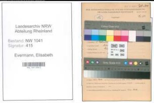 Entnazifizierung Elisabeth Evermann , geb. 01.09.1895 (Lehrerin)