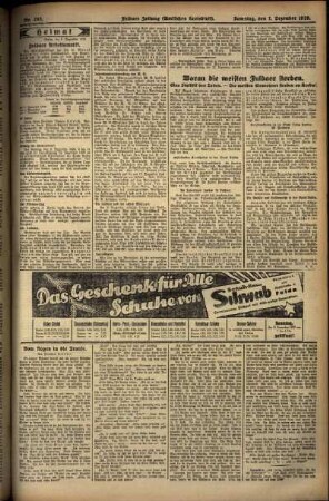 Zweite Ausgabe vom Samstag, den 07. Dezember 1929.