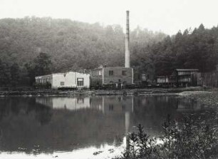 Roßwein, Hochwasser der Freiberger Mulde. Überflutete Flussaue bei der Glasmanufaktur C. Hey