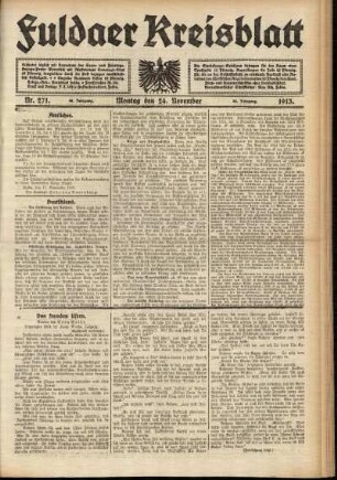 Ausgabe vom Montag, den 24. November 1913.