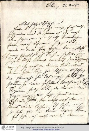 Brief vom 31.03.1905