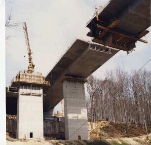Maustobelviadukt Überbau München - Stuttgart vor dem Lückenschluß